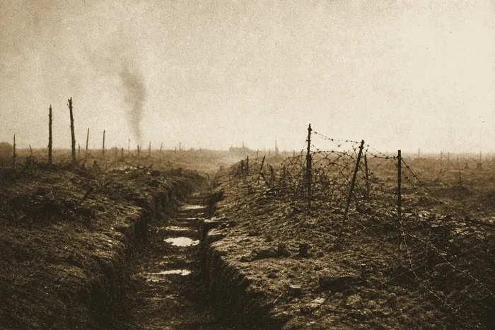 Period archival image accompanying the The Globe front page — The Guns Fall Silent