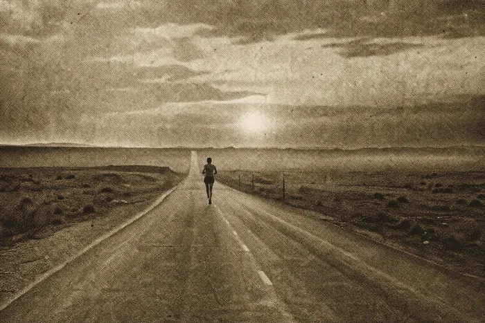 Period archival image accompanying the The Globe and Mail front page — Terry Fox Runs His Last Mile