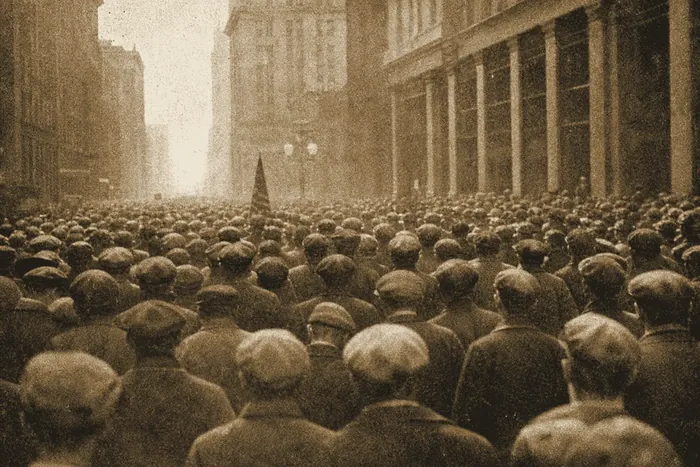 Period archival image accompanying the The Manitoba Free Press front page — Bloody Saturday — the Winnipeg General Strike